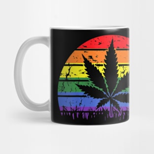 Weed LGBT-Q Retro Gay Pride Mug